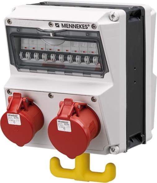 Produktbild Mennekes MEN 970003 Steckdosen-Kombination AMAXX abhÃ¤ngbar (4 x, CEE 32/3)