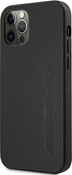 Produktbild Mercedes AMG AMHCP12LDOLBK iPhone 12 Pro Max 6,7" czarny/black hardcase Leather Hot Stamped (Apple iPhone 12 Pro Max)