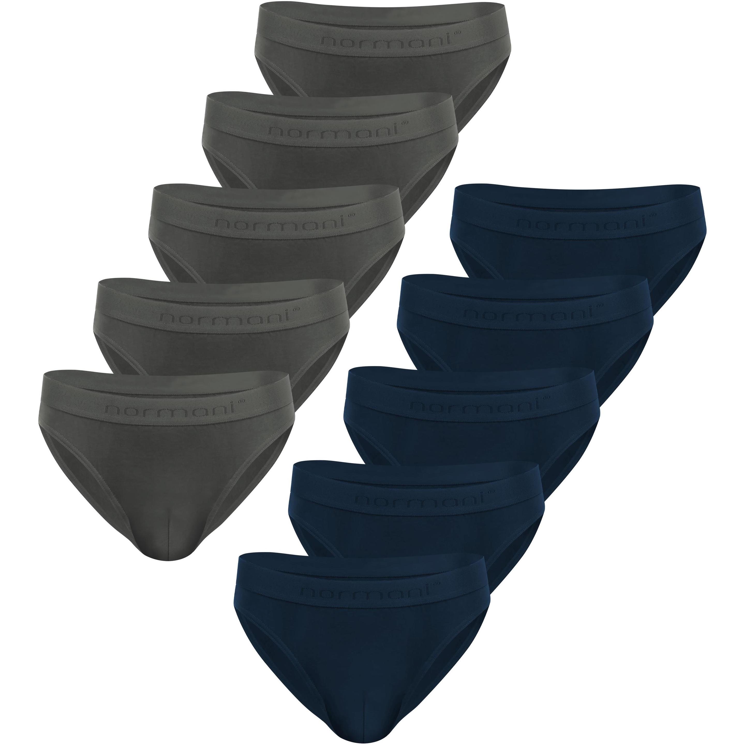 Normani, Herren, Unterhosen, 10 Slips aus Bio-Baumwolle Sliwen - 9359, Blau, (L)