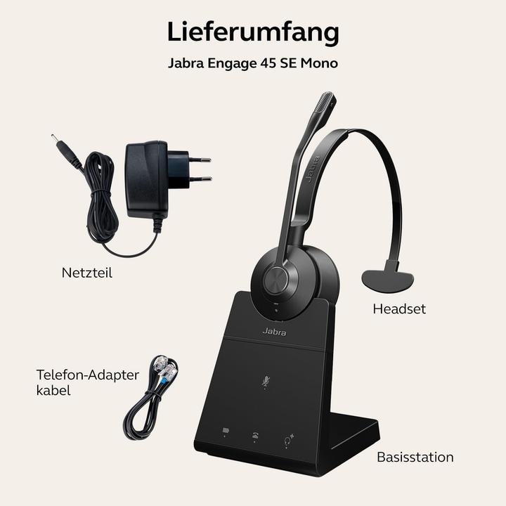 Image du produit Jabra Engage 45 Se Mono (Sans fil, USB-C)