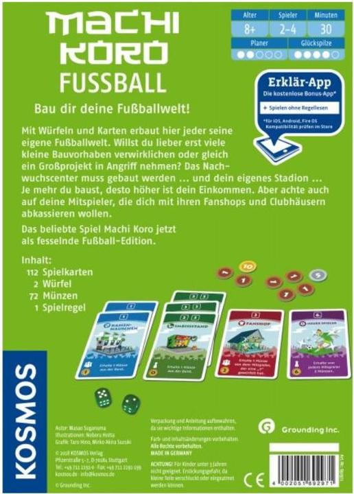 Produktbild Kosmos Machi Koro Fussball (Deutsch, 2 - 4 Spieler)