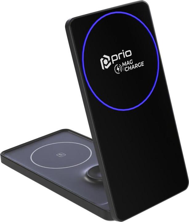 Actual product image prio 3 in 1 wireless quick charger MAG black (15 W)