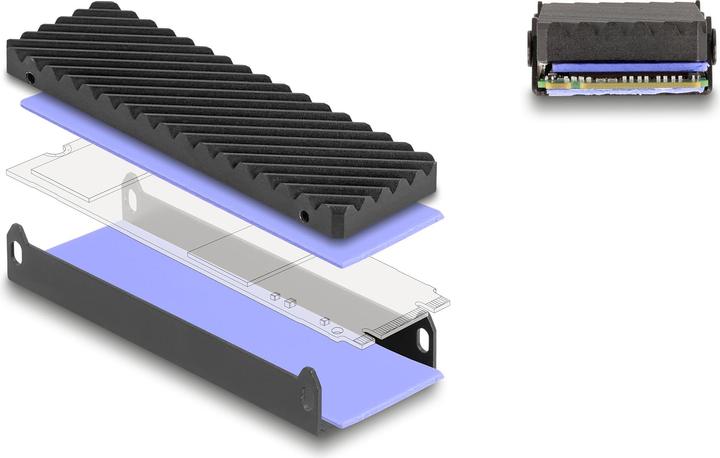 Immagine prodotto Delock Alloggiamento USB Type-C 40 Gbps per 1 SSD M.2 NVMe PCIe (M.2 2280, M.2 2242, M.2 2260)