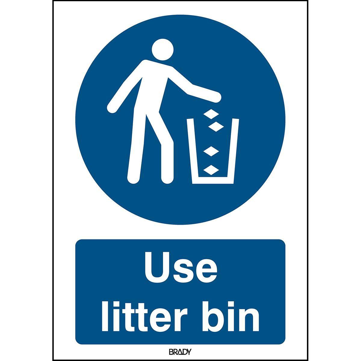 Brady, Sicherheitskennzeichnung, ISO Safety Sign - Use litter