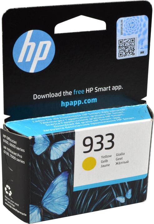 Actual product image HP 933 Original Ink Cartridge, yellow (Y)