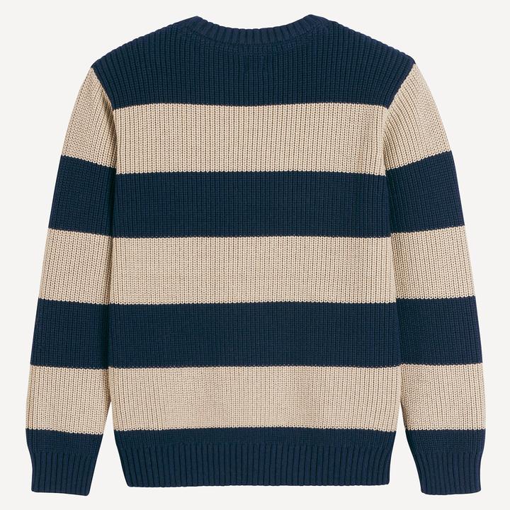 Immagine prodotto La Redoute Collections Gestreifter Rundhals-Pullover aus rustikalem Strick (140)