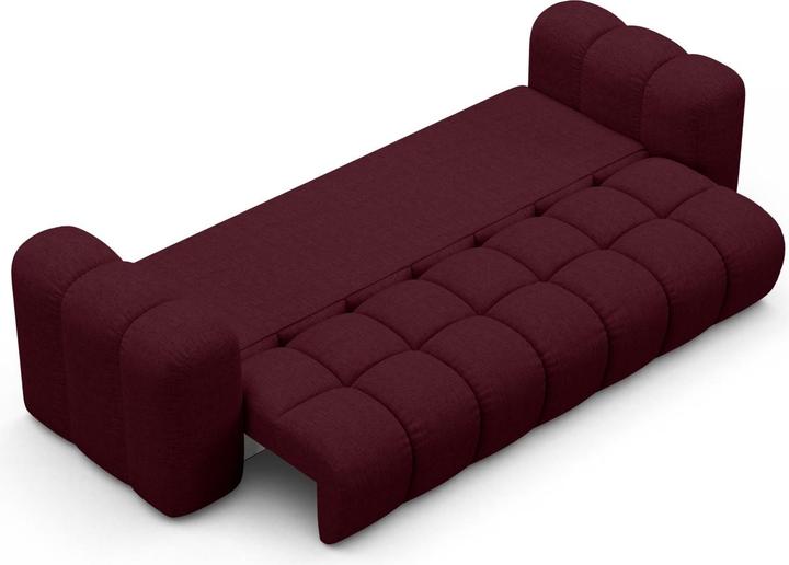 Actual product image Maison Heritage Sofa With Bed Function And Box, "Arden", 3 Seats, Burgundy, 253x102x70 Made in Europe (3-seater)