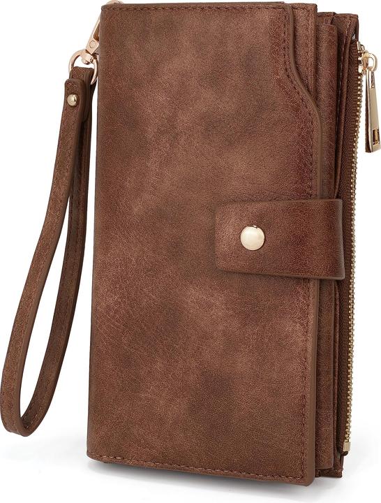 Produktbild Only-Bags.Store Brieftasche RFID-Blockierung Grosse Kapazität Vegan Leder Clutch Wallet 21 Card Slots Holder