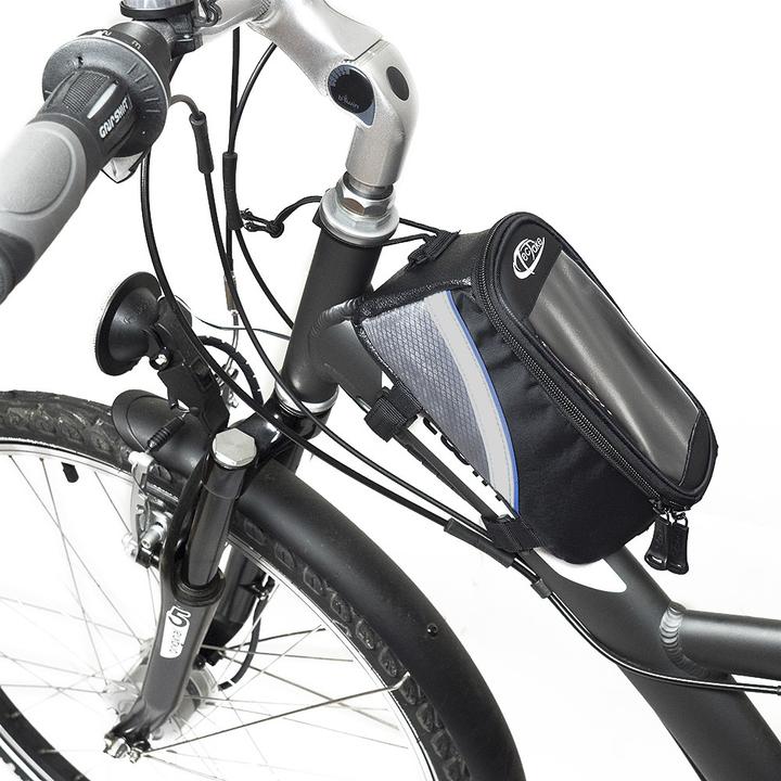 Actual product image tectake Bike bag with frame attachment for smartphones (1.28 l, Frame bag)