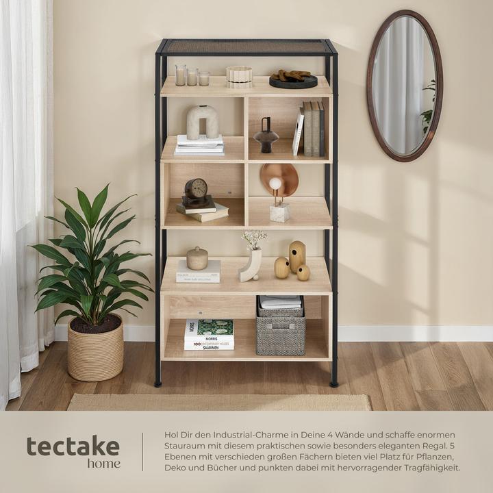 Produktbild tectake Regal Hastings 75x31x170,5cm (75 x 31 x 170.5 cm)