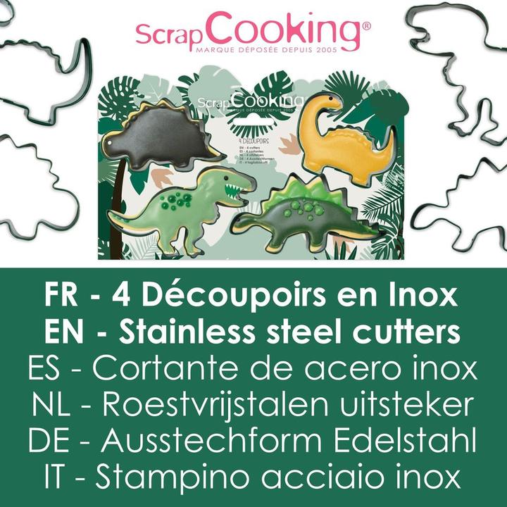 Actual product image ScrapCooking Dino cookie cutter set
