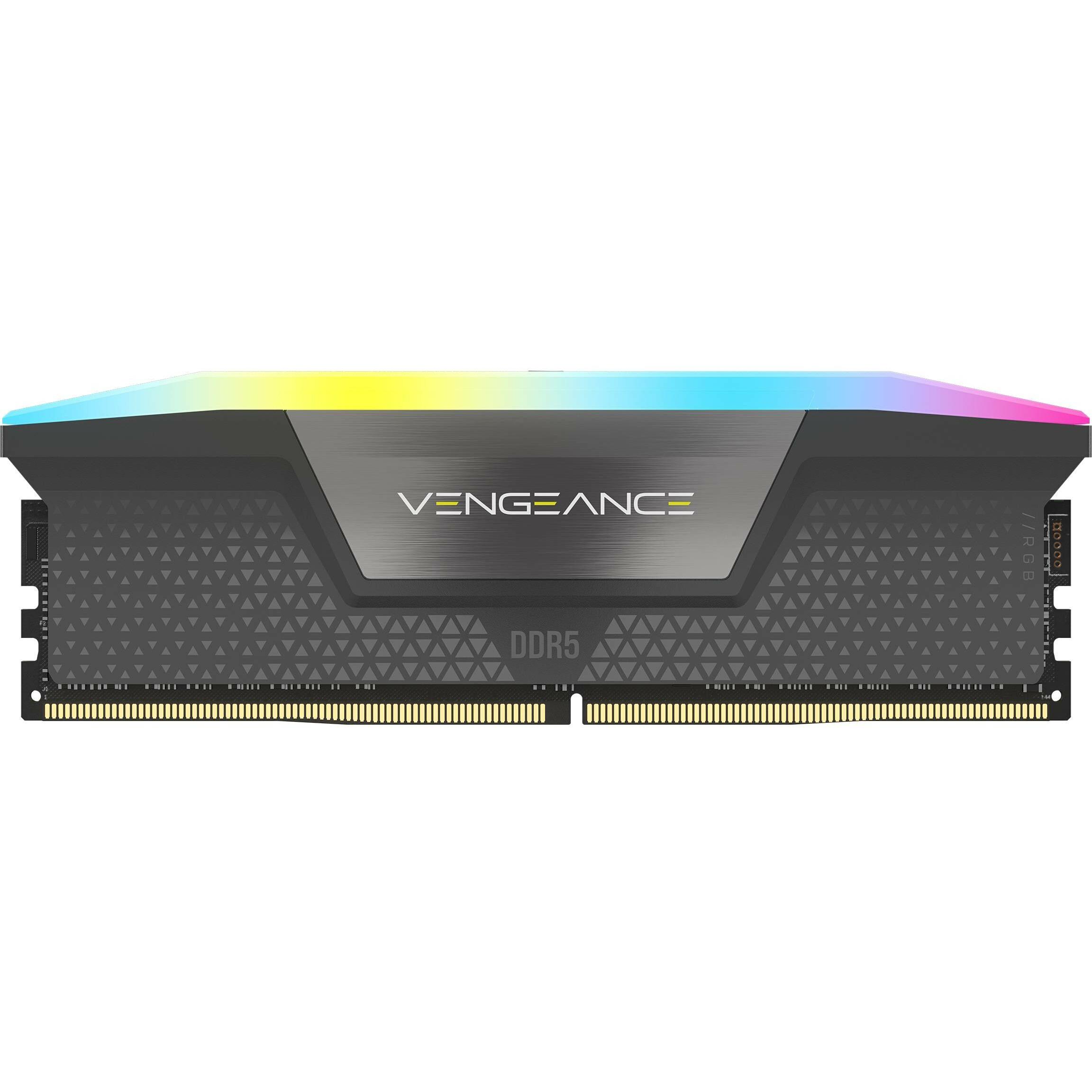 Thumbnail - Corsair Vengeance RGB (2 x 32GB, 6000 MHz, DDR5-RAM, DIMM), RAM, Grau
