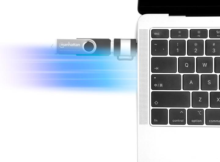 Actual product image Manhattan USB Type C to (USB-A, 3.10 cm)