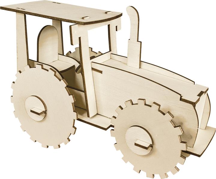 Actual product image Pebaro Holzbausatz Traktor Lasercut