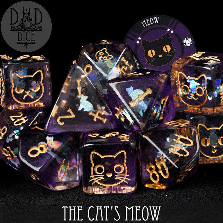 DnD Dice The Cat's Meow 11 Dice Set