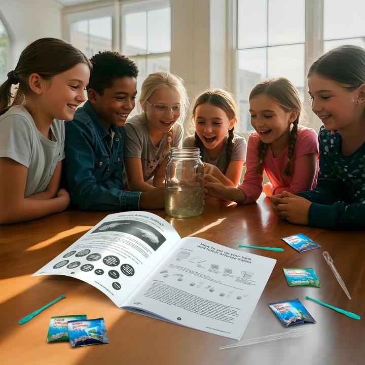 Immagine prodotto Aqua Dragons Kit Studio Ciclo Vita, Schiudi e Osserva Artemia Salina Viva per Aula