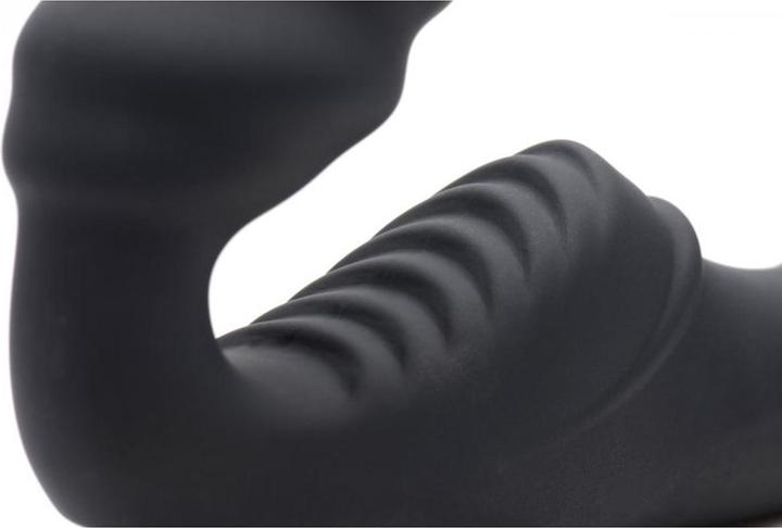 Productafbeelding XR Brands Slim Rider Ribbed Vibrating Strapless Strap-on