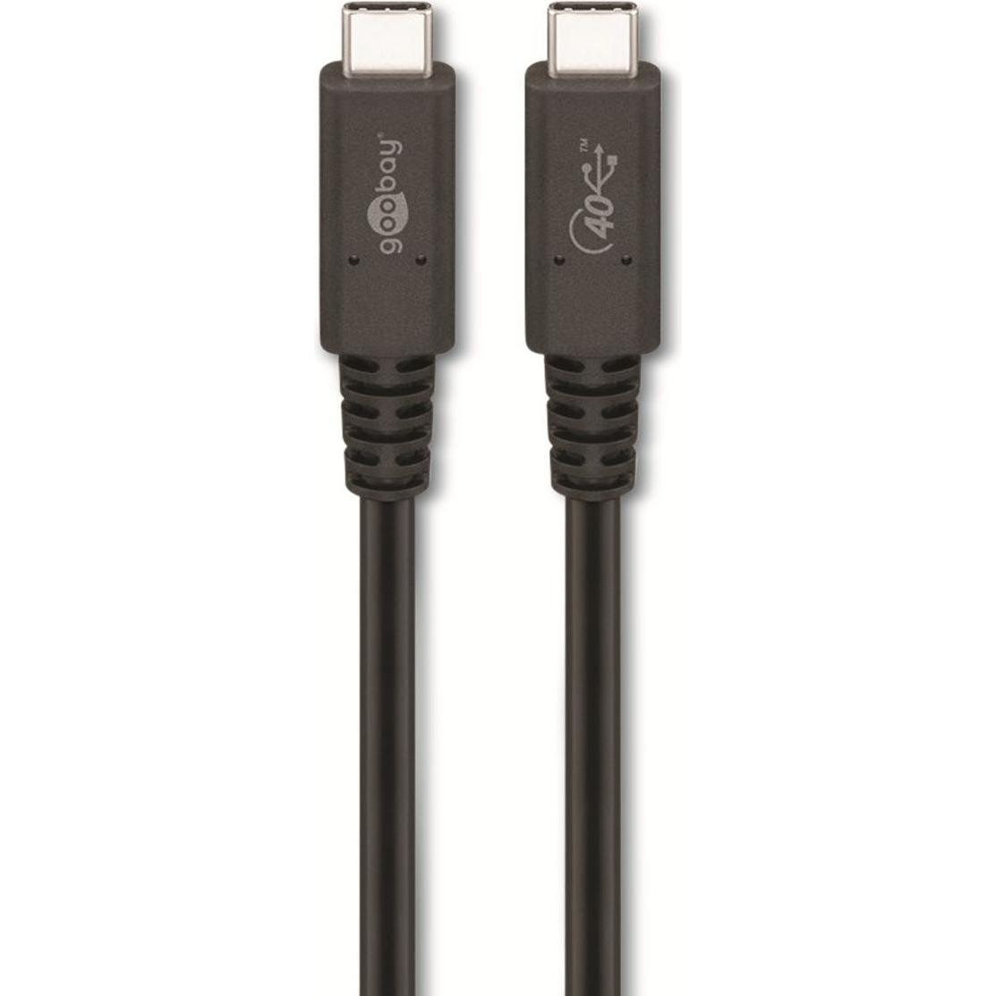 Goobay USB-C Kabel, USB4 (1 m, USB 3.2 Gen 2), USB Kabel