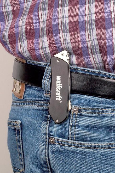 Produktbild wolfcraft 1 Alu-Freizeitmesser, einziehbare Klinge (Cutter)