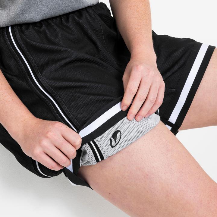Produktbild Kipsta Damen/Herren Basketball Shorts wendbar leicht - SHR 500 schwarz-weiss (S)
