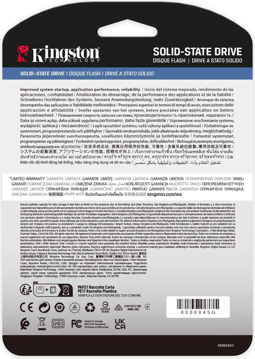 Image du produit Kingston 7.68TB DC3000ME U.2 PCIe 5.0 NVMe TCG Opal Enterprise SSD (7680 Go, 2.5")