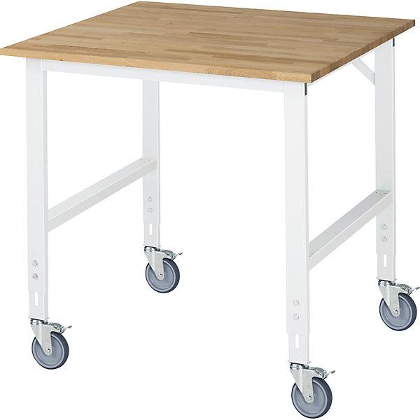Immagine prodotto RAU Banco da lavoro mobile, telaio 60 x 30 mm, pannello largh. x prof. 1000 x 1000 (100 cm, 100 cm)