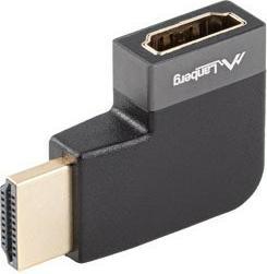 Produktbild Lanberg Adaptador 8k Hdmi(M) A Hdmi(H) Angulo Derecha Aluminio Plata (HDMI)