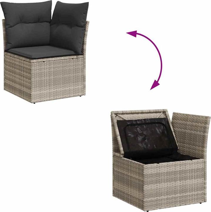 Actual product image VidaXL 10-piece garden lounge set with cushions