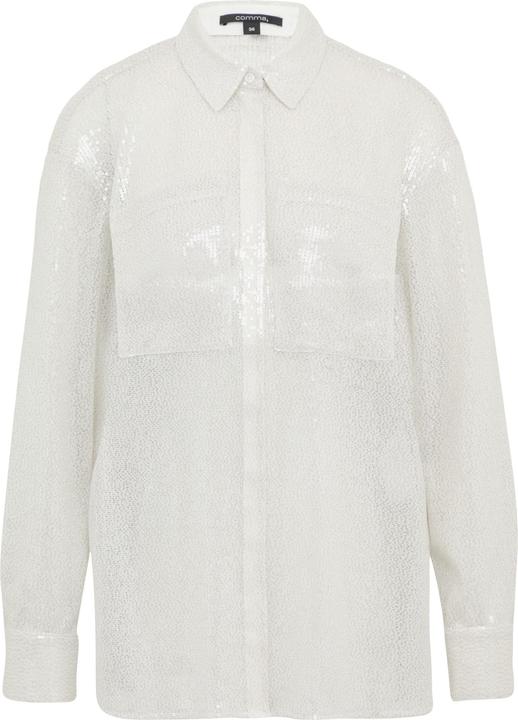 Produktbild Comma Bluse Festive Oversize-Hemdbluse mit Pailletten (44)