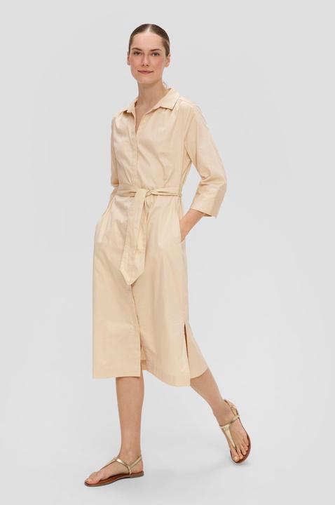 Image du produit s.Oliver Kleid Hemdblusenkleid aus Baumwolle mit Bindegürtel (40)