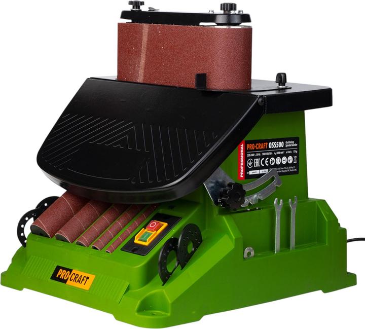Actual product image Procraft OSS500 Spindel- und Bandschleifmaschine 500 Watt 16 mm Hub + Zuböher (500 W)