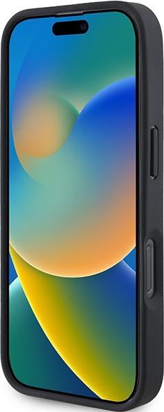 Actual product image BMW BMHCP16L23RCGPK iPhone 16 Pro 6.3" czarny/black hardcase Sign Leather Crossing Lines Pattern (Apple iPhone 16 Pro)