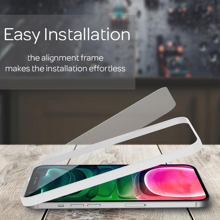 Actual product image Nalia 4x protective glass & 1x template (4 pcs., Apple iPhone 13, Apple iPhone 13 Pro)