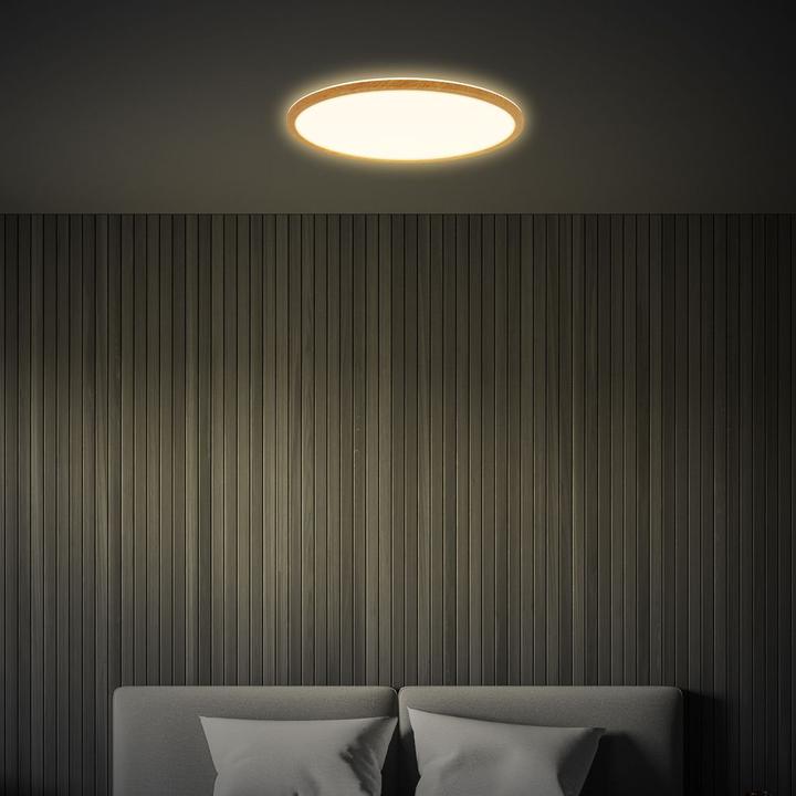 Produktbild Briloner Ultra flat LED Panel with wooden coloured frame (3000 lm)