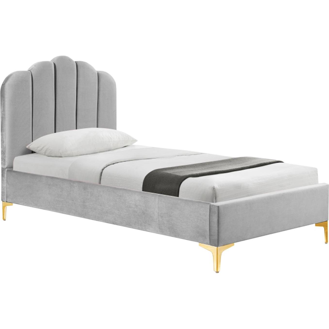 HTI-Living, Bett, Polsterbett 90 x 200 cm Yoris Grau (90 x 200 cm)