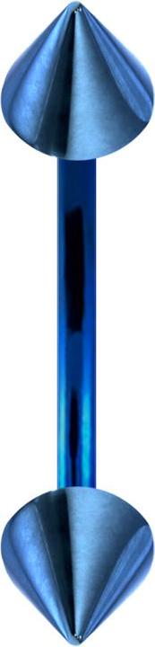 Produktbild Star Piercing Micro Banane dunkelblau mit zwei Cone (ohne Messing, Titan G23)