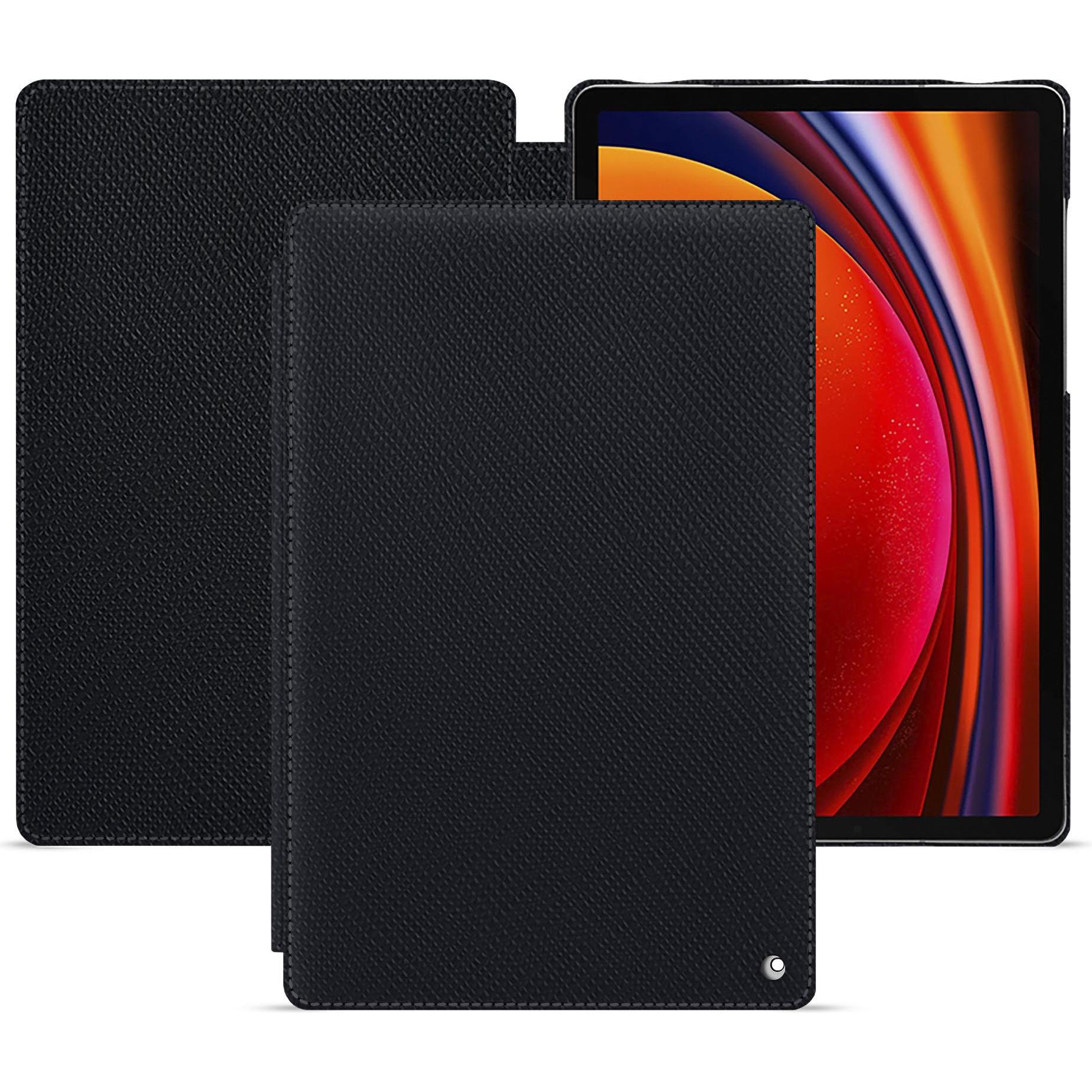 Noreve Lederschutzhülle horizontal (Galaxy Tab S9), Tablet Hülle, Schwarz