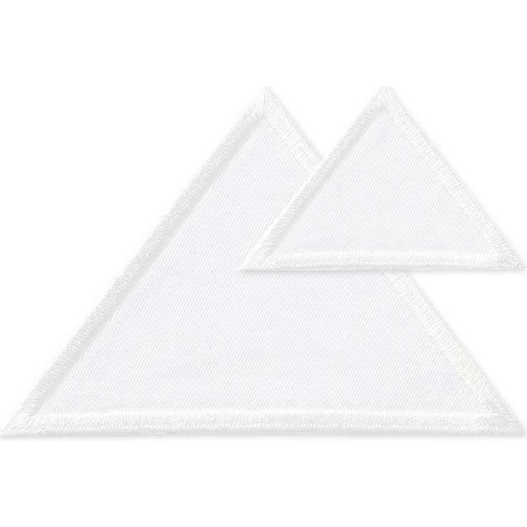 Mono Quick Dreiecke Stoff gross klein, Applikationen, Weiss