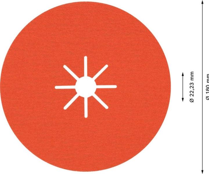 Produktbild Bosch Professional Zubehör EXPERT R782 Prisma Ceramic Fiberscheibe, 180 mm, 22.23 mm, G 80 (80)