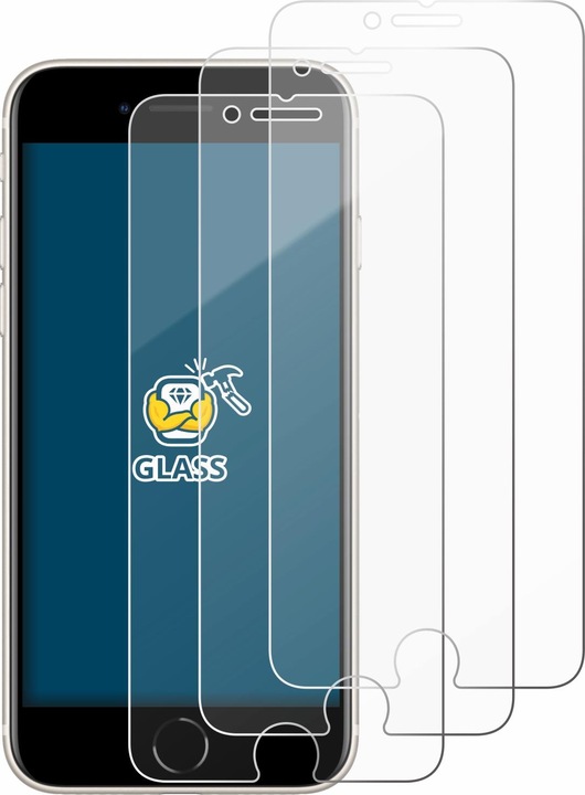 Image du produit BROTECT Verre blindé Protection d'écran en verre trempé (3 pièce(s), Apple iPhone SE (3ème génération))