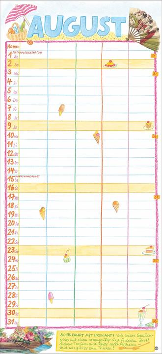 Produktbild Gabi Kohwagner Unser Familienkalender 2026 (22 x 48 cm)