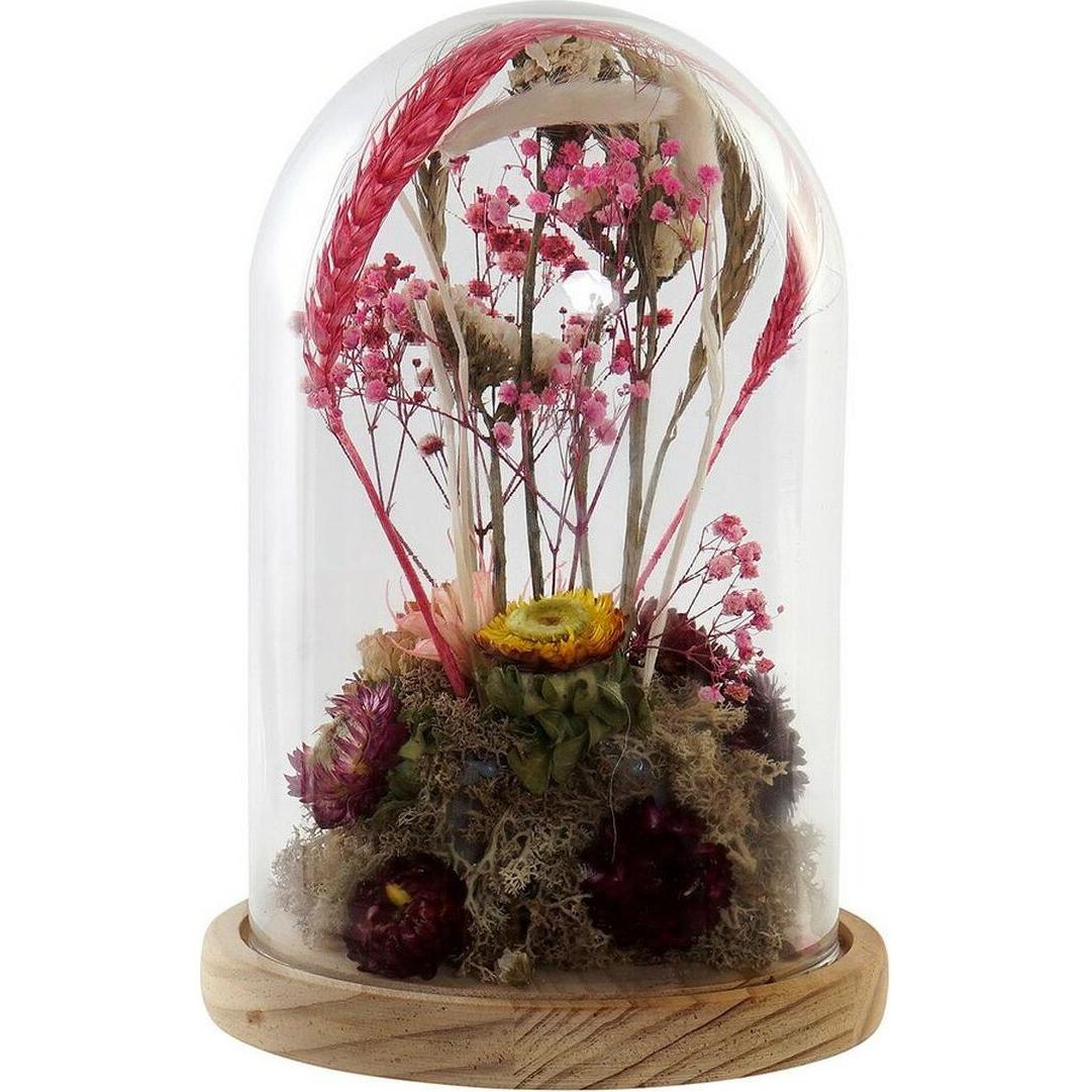 DKD Home Decor, Statuette e sculture decorative, Figura decorativa Cristallo Blomster legno MDF (17 x 17 x 26 cm)