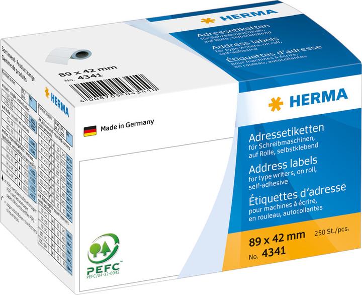 Image du produit HERMA Étiquettes d'adresse pour machines à écrire