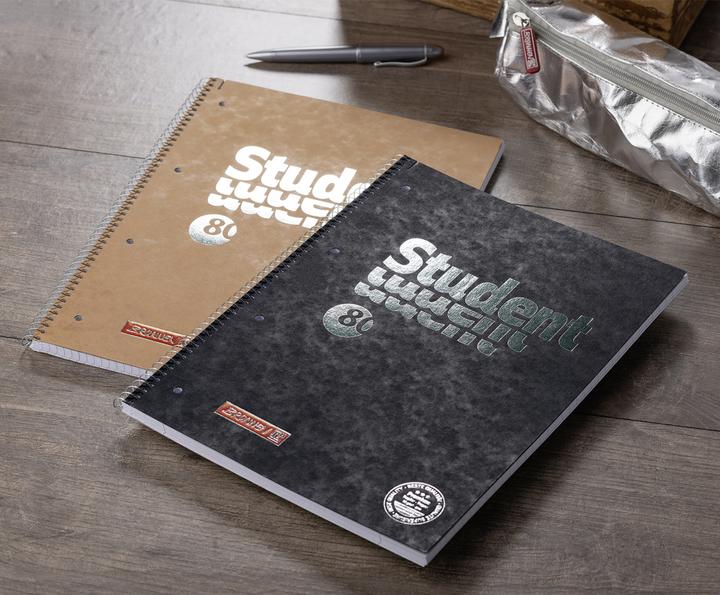 Actual product image Brunnen Collegeblock Premium Fact A4, Lined, Brown (A4, Plain)