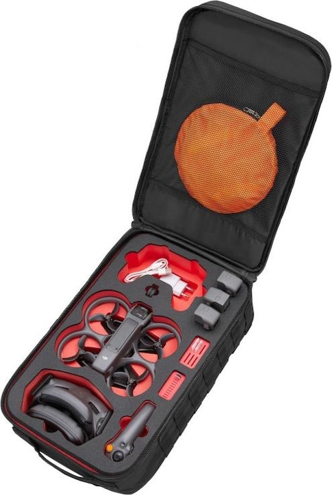Actual product image TomCase Backpack for DJI Avata Fly More Set and many accessories - batteries charging in inlay (Drone backpack, DJI Avata 2)