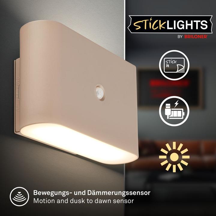 Produktbild Briloner CHET LED Akku Wandleuchte mit Sensor - Beige (280 lm)