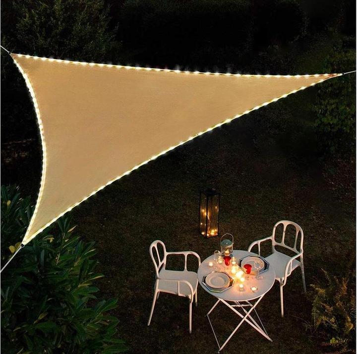 FTM Sonnensegel LED Solar, 360 cm, Dreieck, Beige - kaufen bei Galaxus -  Galaxus