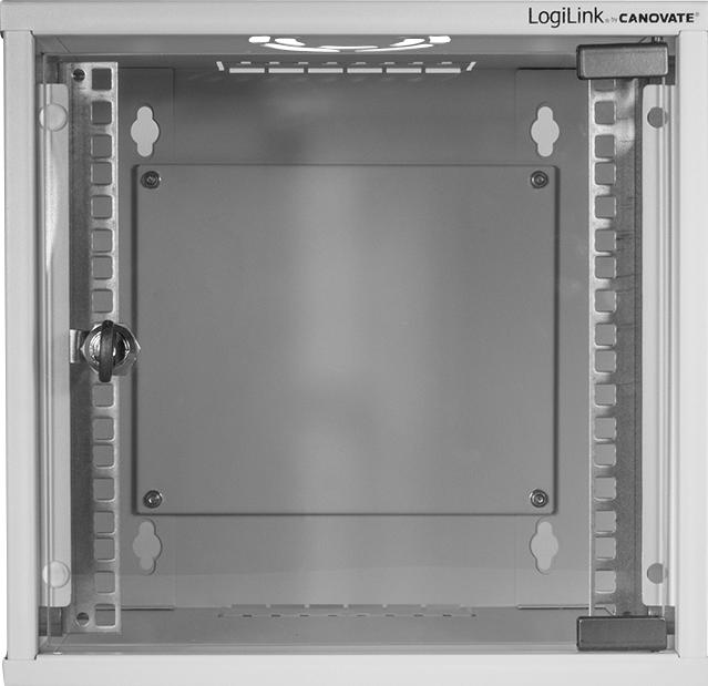 Actual product image LogiLink W66Z30G - 10" wall-mounted enclosure 6U depth 230 mm (6 RU, 10 inch rack)