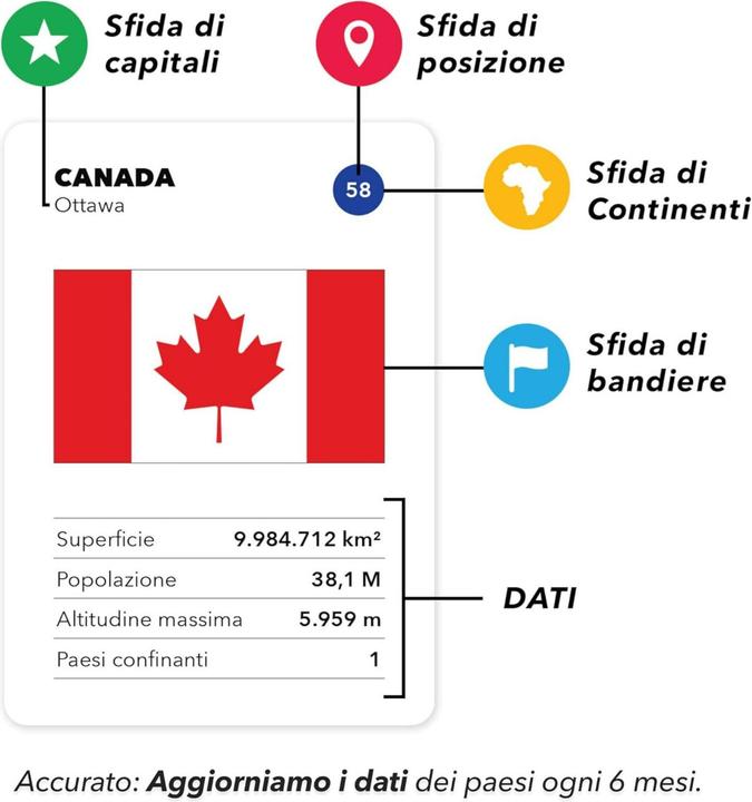 Image du produit The World Game Gioco di Carte Geografia (Italien)