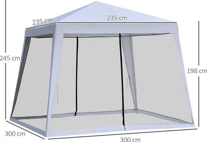 Image du produit Outsunny Pavillon avec moustiquaire (300 cm, 300 cm)